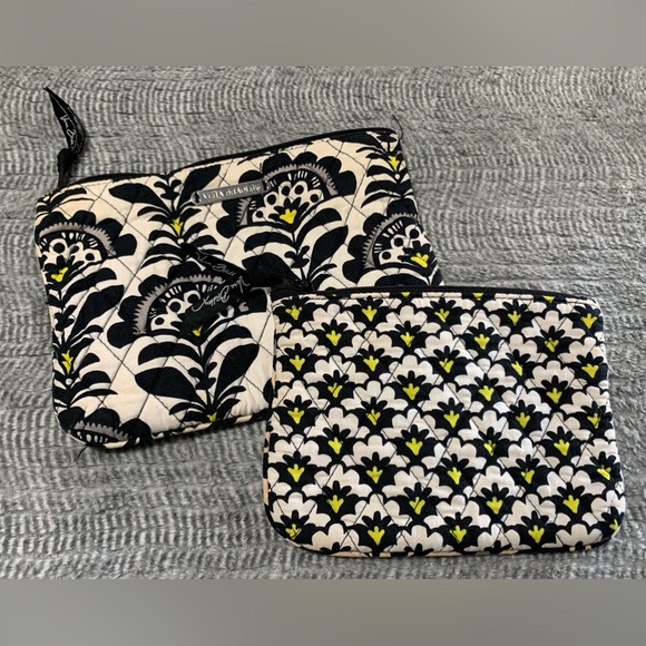 Vera Bradley Handbags - 3/$20 Vera Bradley Black and Yellow Floral Cosmetic Bag Set